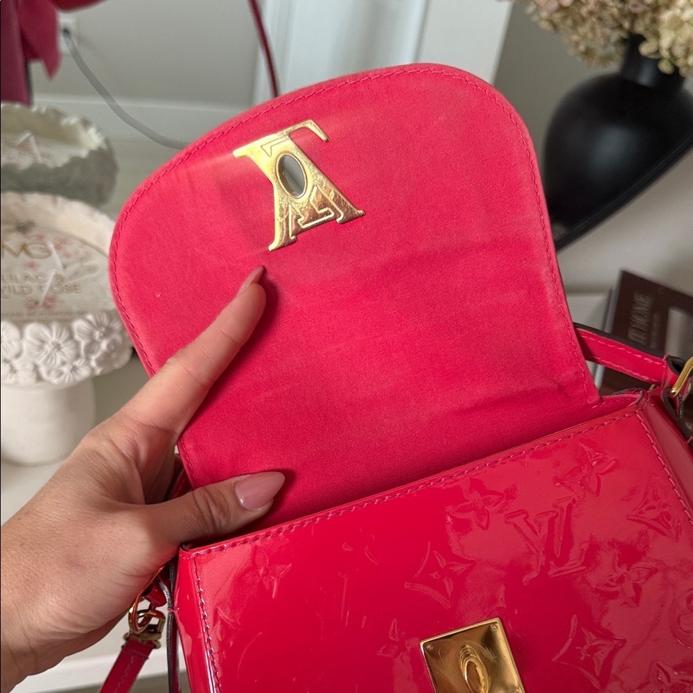 Louis Vuitton Pasadena Handbag Red AUTHENTIC #SR2156 - Picture 9 of 15